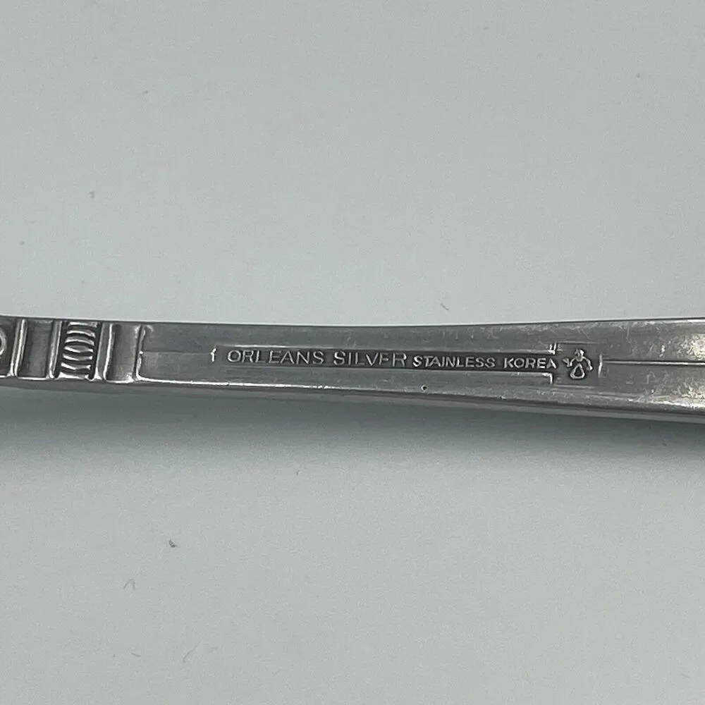 Vintage Orleans Silver ORL31 Stainless Korea Silverware Serving Spoon 8.5” 8 1/2